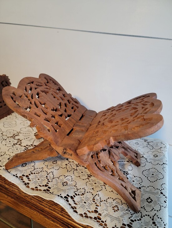 Other - Vintage Sheesham Hand-Carved Book Holder/Rehal